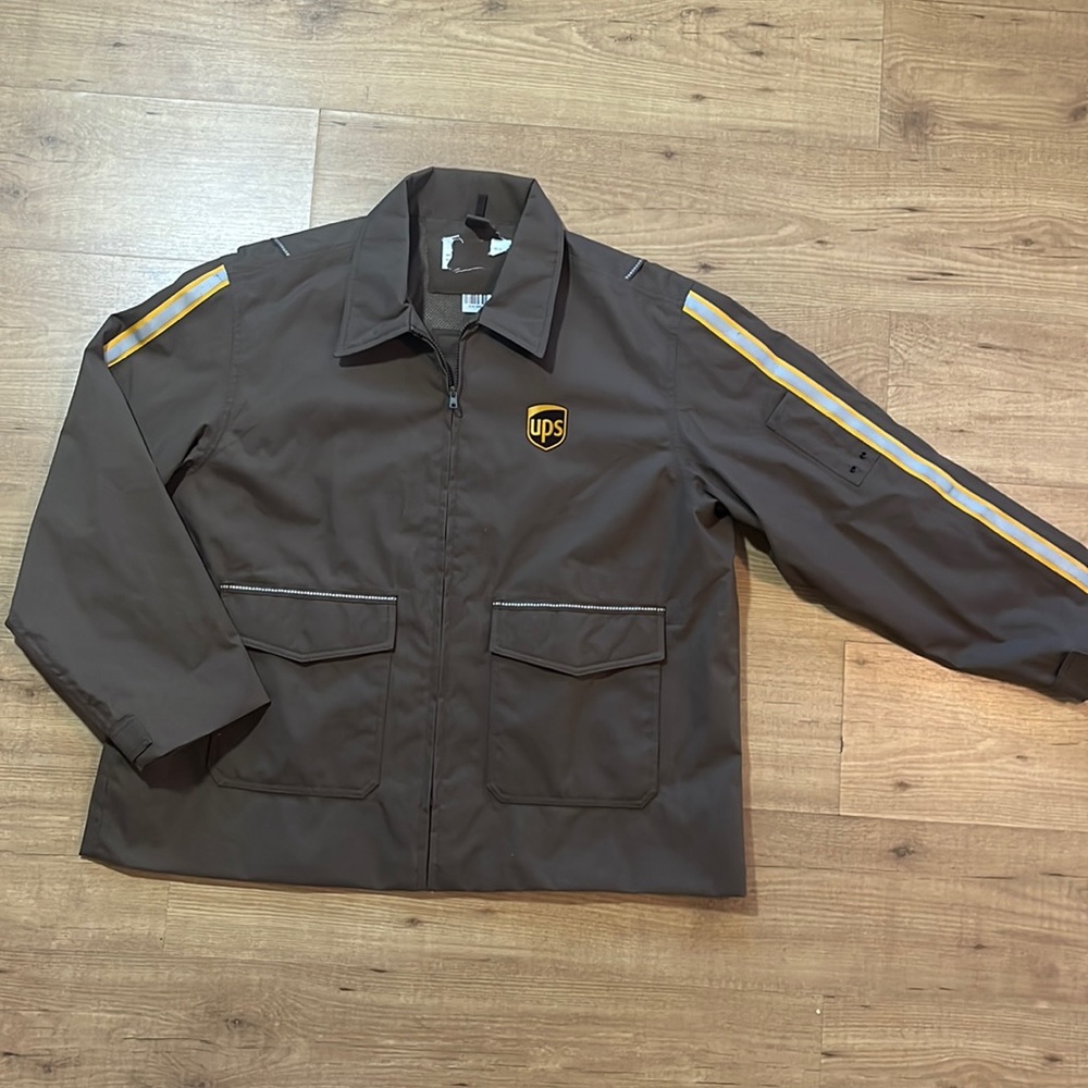 Twinhill Truck Driver Jacket Brown Size XL 46-48 Reflective Waterproof NEW